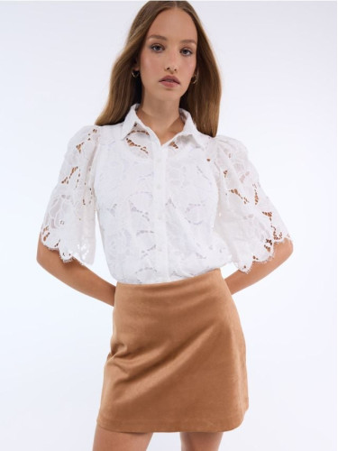 Mohito - Риза с къси ръкави - бяло