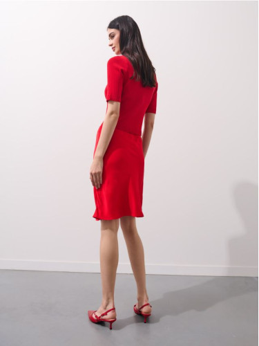 Mohito - Мини пола от вискоза - червен