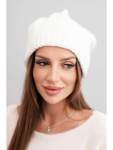 Дамска зимна шапка с уши Kesi K440 бяла
