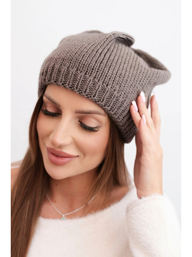 Дамска зимна шапка с уши K440 мока