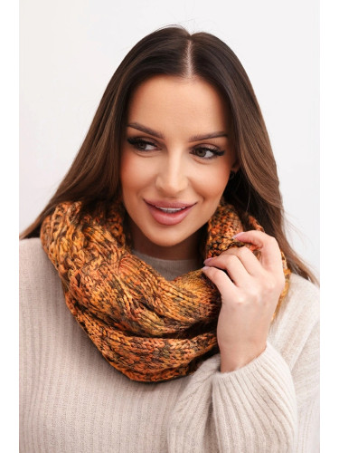 Дамски зимен шал на пъстри цветове KN24 горчица