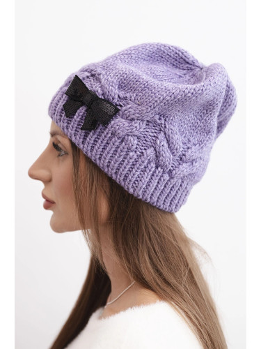 Дамска зимна шапка с декоративна панделка K438