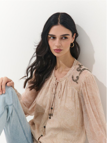 Mohito - Блуза от вискоза - бежово