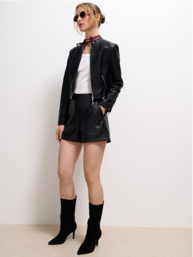 Mohito - Къси панталони с висока талия - черен