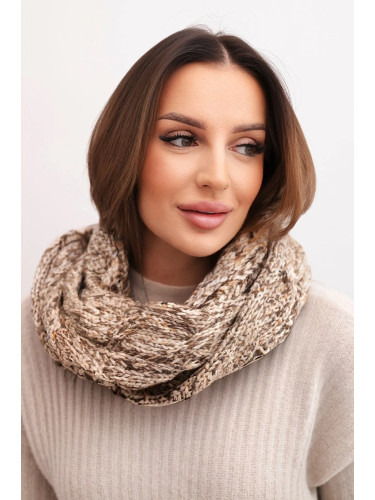 Дамски зимен шал KN24 тъмнобежов