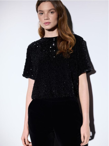 Mohito - Блуза с пайети - черен