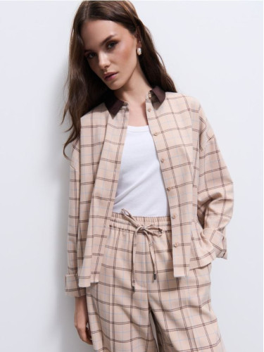 Mohito - Карирана риза - бежово