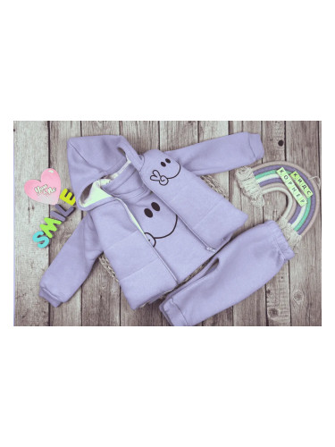 Бебешки комплект за  момиче SMILE лилав