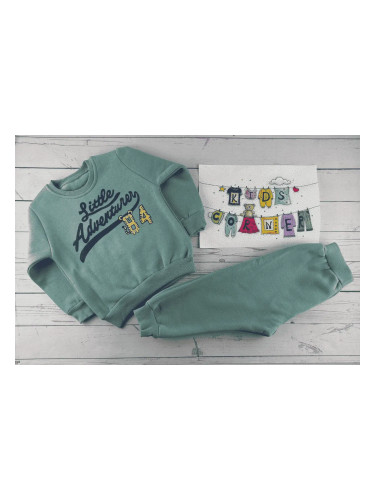 Комплект за момче от две части Little Adventurer син