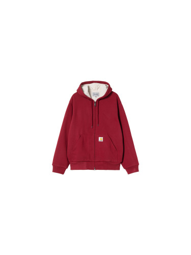 Carhartt WIP Active Sweat Jacket Red Мъже - Суитшърти и блузи с качулка Carhartt WIP - Червен - I035602_H8_06-L - Size: L