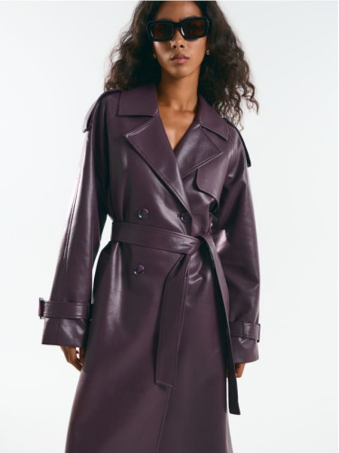 Mohito - Палто с колан - махагон