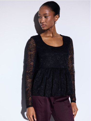 Mohito - Лека блуза с дантела - черен