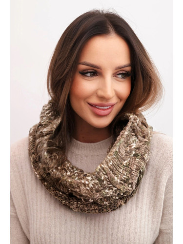 Дамски зимен шал KN25 каки+фанго