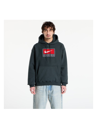 Суитшърт Nike Solo Swoosh Men's Fleece Pullover Hoodie Black Spruce/ White S