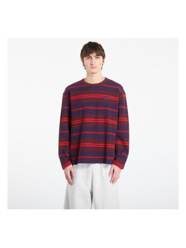 Тениска adidas 90S Alternative Sport Long Sleeve Stripe Waffle T-Shirt Aurora Ruby L