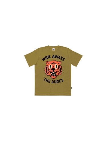 The Dudes Wide Awake Classic T-Shirt Brown Мъже - Тениски The Dudes - Кафяв - 10024983-L - Size: L
