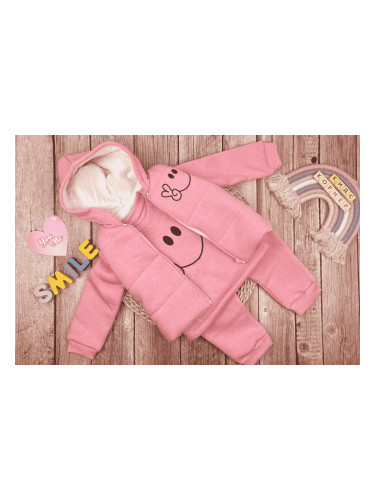 Бебешки комплект за момиче SMILE наситено розаво
