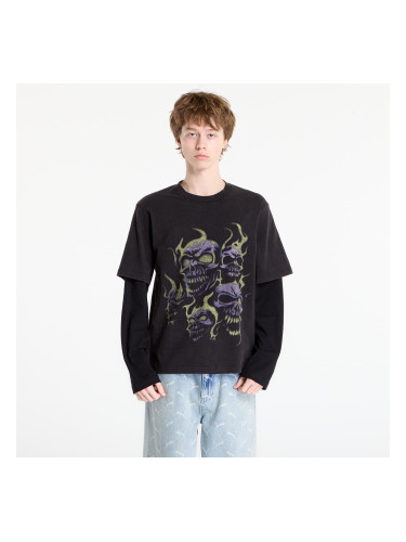 Тениска Wasted Paris M Skull T Age Faded Black/ Black L