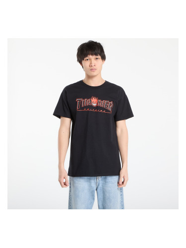 Тениска Thrasher x Spitfire Big Head Outline T-Shirt Black L