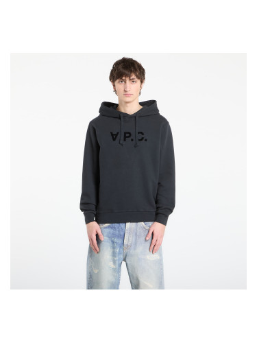 Суитшърт A.P.C. Standard Hoodie With Large Vpc UNISEX Faded Indigo/ Ecru XL
