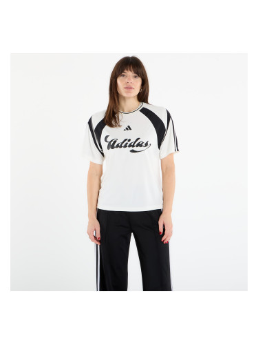 Тениска adidas House Of Tiro Jersey Off White/ Black L