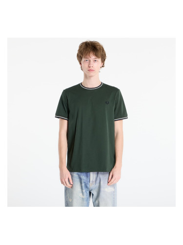 Тениска FRED PERRY Twin Tipped T-Shirt Court Green/ Snow White/ Navy L
