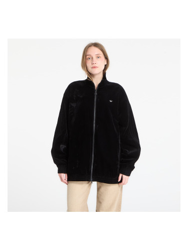 Суитшърт adidas Brushed Twill Oversized Firebird Track Top Utility Black L