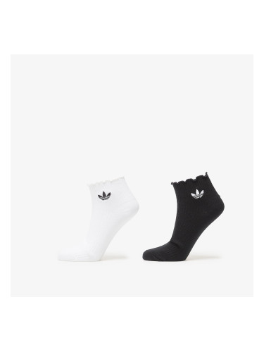 Чорапи adidas Ruffle 1/4 Sock 2-Pack White/ Black M