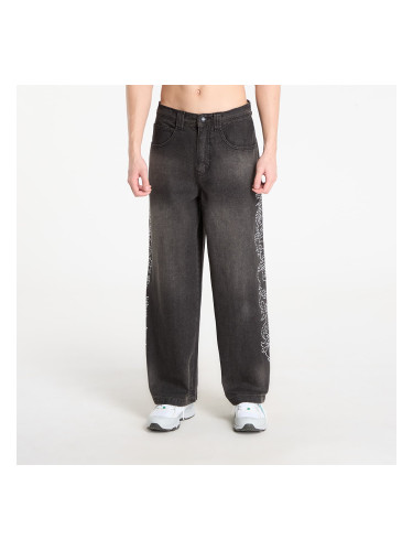 Панталони RIPNDIP Pretty Flacko Extra Wide Leg Pants Black Vintage Wash Denim XS