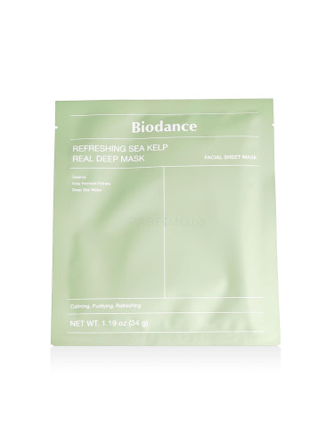 Biodance Sea Kelp Refreshing Real Deep Mask Маска за лице 34 g