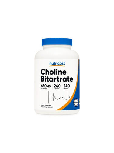 Холин Битартрат 240 капсули | Nutricost