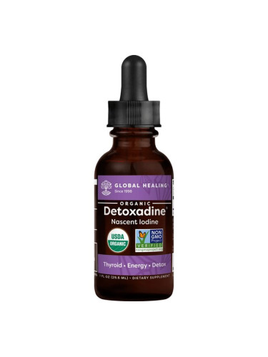 Detoxadine® Nascent Iodine - Detoxadine® сертифициран органичен атомен йод,  29,6 ml Global Healing