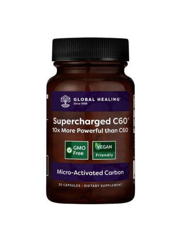 Supercharged C60® - Микроактивиран активен въглен, 30 капсули Global Healing