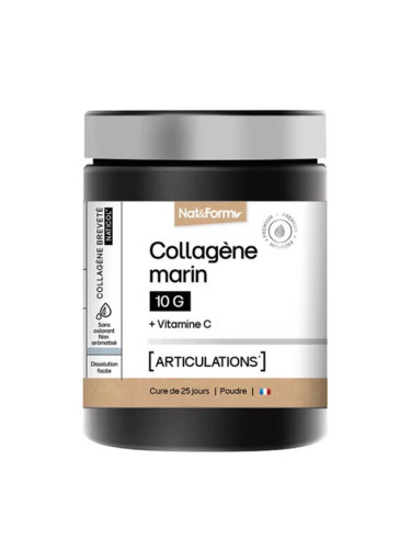 Хидролизиран морски колаген + витамин С 252 g прах | Nat&Form