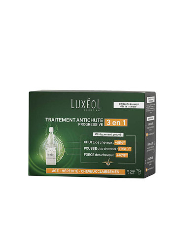 Терапия против прогресивен косопад 3 в 1, 14 ампули | Luxéol 