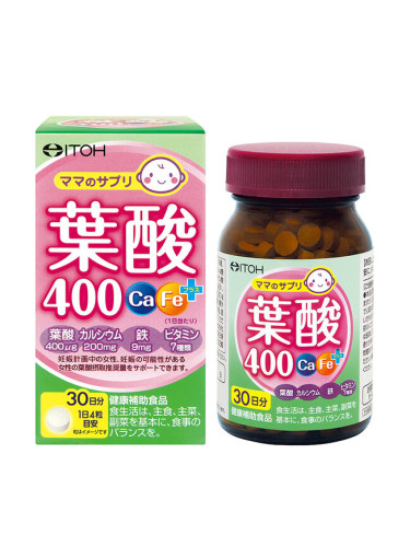 Фолиева киселина + калций, желязо, витамин D3 и В-комплекс 120 таблетки | Itoh Kanpo