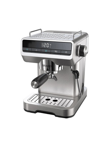 Еспресо машина Finlux FEM-1866, 1150W, 20 bar, 1.2 л, Крема диск, Цифров дисплей, Инокс