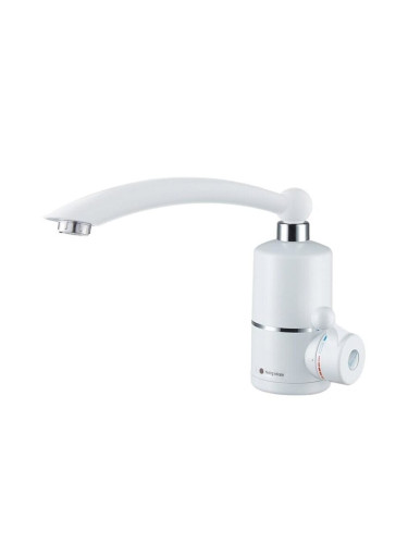 Нагревател за вода Crown CIHF-3000V, 3kW, 1.5-2 l/min, Проточен, Стоящ, Регулиране на темп, Енергоспестяващ, Бял