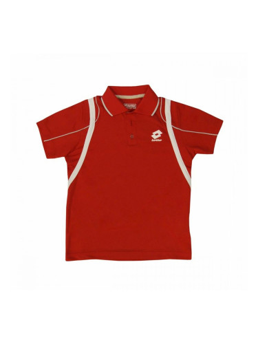 Детска поло риза с къс ръкав Lotto Attack PL Червен - 9-10 години