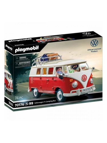 Игра Комплект Превозни Средства Playmobil 70176 Volkswagen T1 Bus Червен