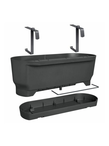 Саксия Elho Greenville 21,2 x 52 x 19,4 cm Черен