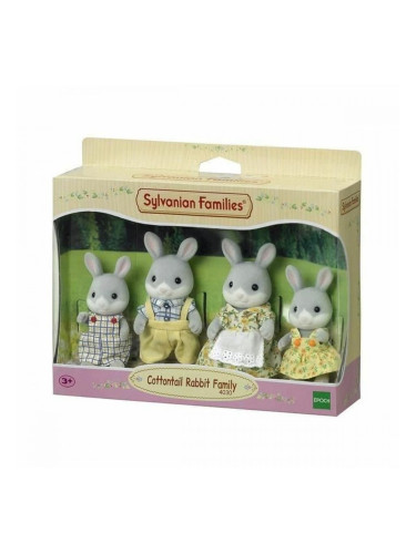 Комплект за Кукли Sylvanian Families Family Gray Rabbit