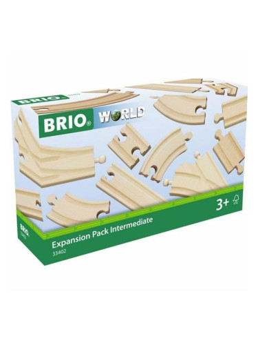 Влакови релси Brio Intermediate Evolution Set Дървен 16 Части