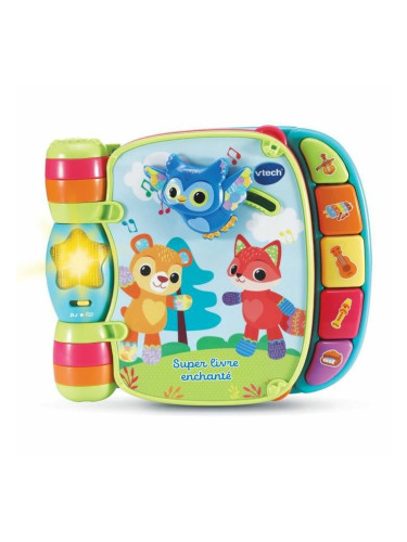 Детска интерактивна книга Vtech Baby Super Enchanted Book of Baby Kitties Син