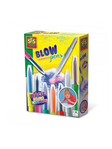 Комплект Химикали с Филц SES Creative Blow Airbrush Pens