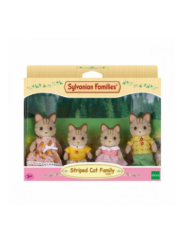 Фигурки на Герои Sylvanian Families Striped Cat Family
