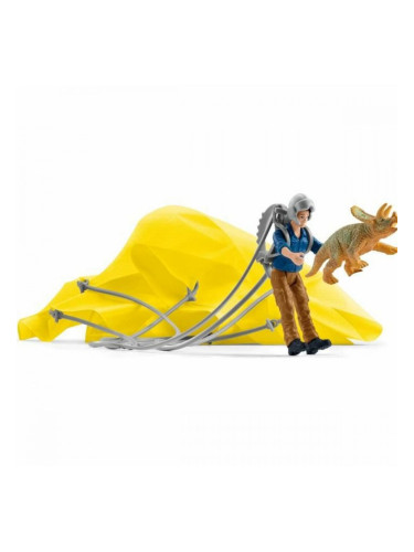 Playset Schleich Parachute Rescue Динозавър