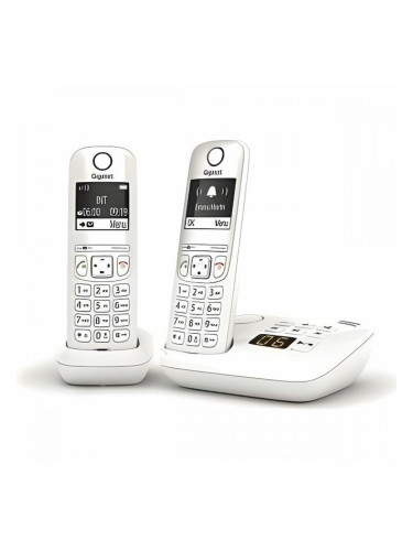 Стационарен телефон Gigaset AS690A Duo Бял