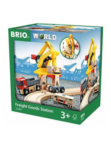 Строителна Игра Brio Freight Loading Crane Многоцветен Multi 6 Части