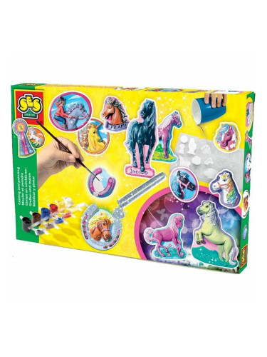 Комплект Пластелин SES Creative Molding and painting - Fantasy horses